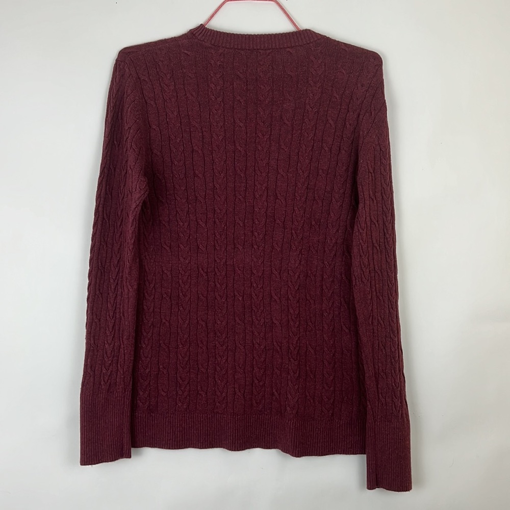 A NEW DAY long sleeve soft crew neck burgundy sweater M - Picture 2 of 9